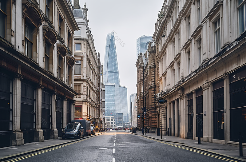 英国伦敦市商业区的街道欧洲建筑风格摄影图,高清,摄影图,摄影图片,图片大全,摄影图免费下载